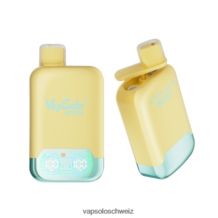 VapSolo Schweiz - VapSolo TWINS Einweg-Vapor VB4B8X31 Ananas-Kokosnuss und Erdbeer-Banane