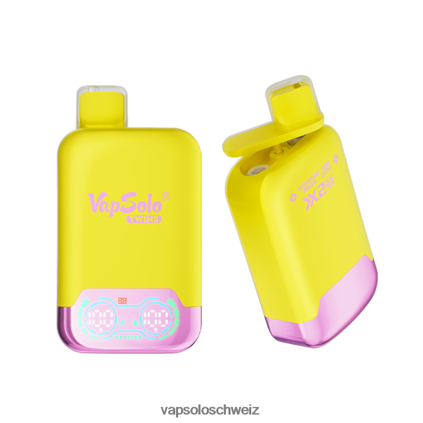 VapSolo Zürich - VapSolo TWINS Einweg-Vapor VB4B8X32 Erdbeer-Banane und prickelnde Kirsche
